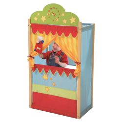 Roba Kids Kaspertheater Theater Holz mit Stoff Rückwänden