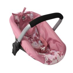 Bayer CHIC 2000 Puppen-Autositz mit Adapter Flowers Blumen rosa altrosa