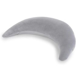 Theraline Plüschmond Mondkissen Stillkissen 140x27 cm grau
