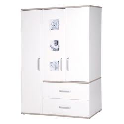 Roba Schrank Moritz 3-türig Schrank Weiß & Luna Elm