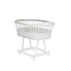 ALVI Stubenwagen Birthe weiß mit Untergestell