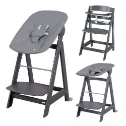 roba Born Up Babyhochstuhl Hochstuhl Set 2in1 roba Style anthrazit Anthrazit
