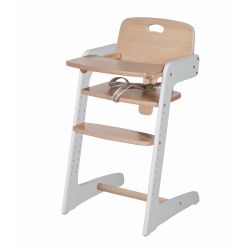 Roba Treppenhochstuhl Buche massiv Kid UP Hochstuhl bicolor natur weiß