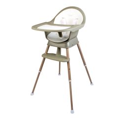 Quax Kinder Hochstuhl höhenverstellbar Massivholz Ultimo 3 Luxe Thymian - Natur