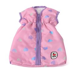 Bayer Chic 2000 Puppen Schlafsack Herzchen lila-rosa