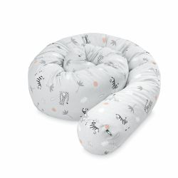 Julius Zöllner Bettschlange Jersey 180/Ø 14  Savanne grau