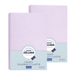 Julius Zöllner Spannbetttuch Jersey 70x140 / 60x120 Flieder Doppelpack
