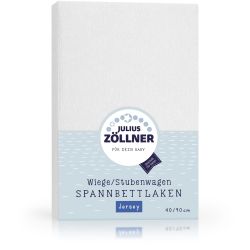 Julius Zöllner Spannbetttuch Jersey 90x40 Weiss