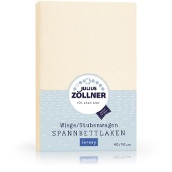 Julius Zöllner Spannbetttuch Jersey 90x40 Ecru