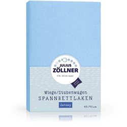 Julius Zöllner Spannbetttuch Jersey 90x40 Hellblau