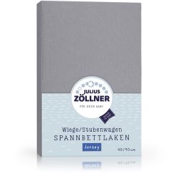 Julius Zöllner Spannbetttuch Jersey 90x40 Anthracite