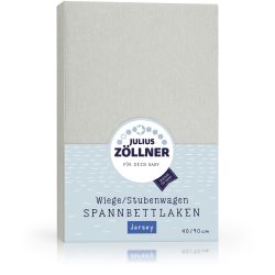 Julius Zöllner Spannbetttuch Jersey 90x40 Hellgrau