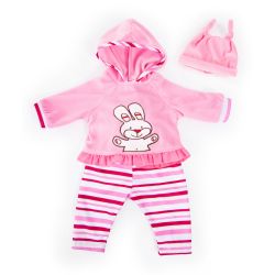 Bayer Design Kleider für Puppen 38cm Pullover Hose rosa Hase