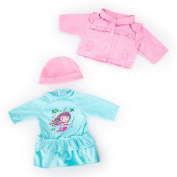 Bayer Design Kleider für Puppen 38cm Kleid Jacke türkis rosa Meerjungfrau