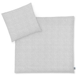 Julius Zöllner Jersey Bettwäsche 80x80 + 35x40 cm Tiny Squares Grey 