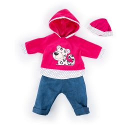 Bayer Design Kleider für Puppen 46cm Hose Pullover pink blau Leopard