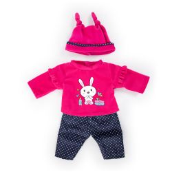 Bayer Design Kleider für Puppen 46cm Hose Pullover pink blau Hase
