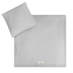 Julius Zöllner Bettwäsche 80x80+35x40 uni light grey