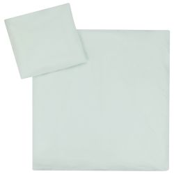 Julius Zöllner Bettwäsche 80x80 + 35x40 uni aqua mint