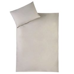 Julius Zöllner Bettwäsche 100x135 + 40x60 cm uni taupe