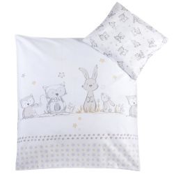 Julius Zöllner Bettwäsche 80x80 + 35x40 cm Häschen und Eule