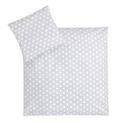 Julius Zöllner Bettwäsche 80x80+35x40 Sterne grau