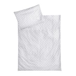 Julius Zöllner Bettwäsche Sterne grau  2-teilig 100/135 cm + 40/60 cm