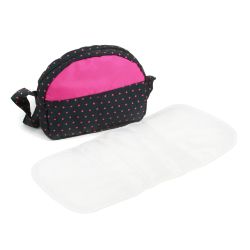 Bayer Chic 2000 Puppen Wickeltasche Dots Navy-Pink