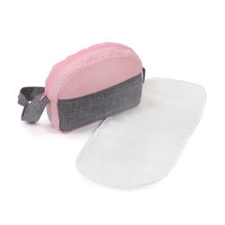 Bayer Chic 2000 Puppen Wickeltasche Melange grau-rosa