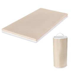 Bambini rollbare Reisebettmatratze Reisematratze mit Tasche 120x60 cm Dots beige