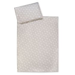 Julius Zöllner Bettwäsche Organic 100x135+40x60 Zweige taupe