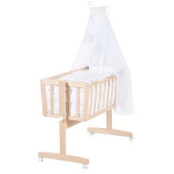 roba Babywiege 40x90 cm Sternenzauber grau Stubenwagen / Wiege Holz natur