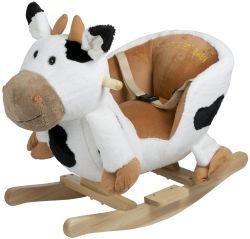 BabyGO Rocker Schaukeltier mit Gurtsystem Cow Kuh