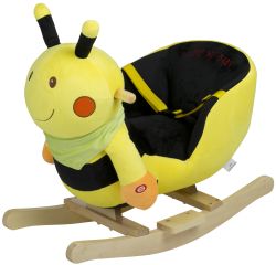 BabyGO Rocker Schaukeltier mit Gurtsystem Bee Biene