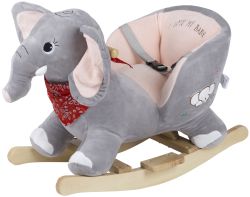 BabyGO Rocker Schaukeltier mit Gurtsystem Elephant Elefant