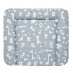 Alvi Wickelauflage Molly Folie Zootiere puderblau 75x85 cm