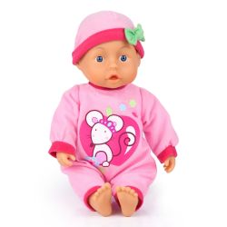 Bayer Design First Words Baby rosa 28 cm Babypuppe mit Kleider pink rosa Maus