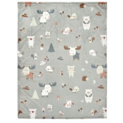 Alvi Microfaserdecke Babydecke Baby Forest 75x100 cm