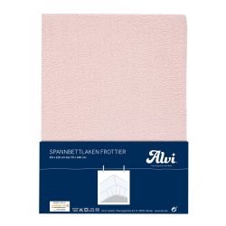 ALVI Spannbettlaken Frottier rosa 70x140cm