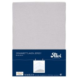 ALVI Spannbettlaken Jersey silber 40x90cm