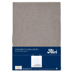 ALVI Spannbettlaken Jersey grau 70x140cm