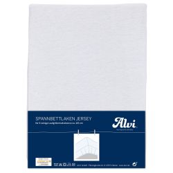 ALVI Spannbettlaken Jersey weiß für 6+8 eckige Laufgittermatratzen 135cm