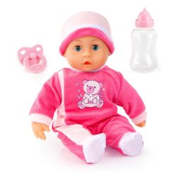 Bayer Design First Words Baby 38 cm Bär Bärchen pink mit Zubehör