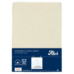 ALVI Spannbettlaken Bio-Baumwolle Jersey natur 70x140cm