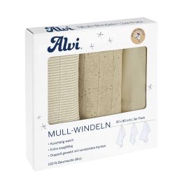 Alvi Mull-Windeln Starfant 3er Pck Starfant 80x80 cm