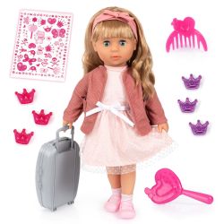 Bayer Design Puppe Charlene Funktionspuppe 46 cm rosa Kleid Jacke mit Zubeh&ouml;r