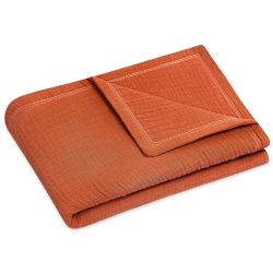 Julius Zöllner Kuscheldecke Musselin 70x100 rost