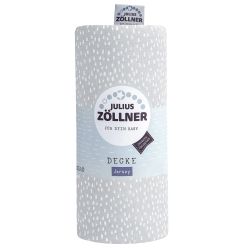 Julius Zöllner Jersey Kuscheldecke Decke 70x100 cm Tiny Squares Grey 