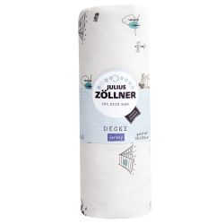 Julius Zöllner Jersey Kuscheldecke Decke gefüttert 70x100 cm Fuchs & Elch