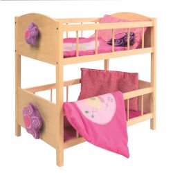 Roba Kids Puppenetagenbett mit Bettwäsche Happy Fee 